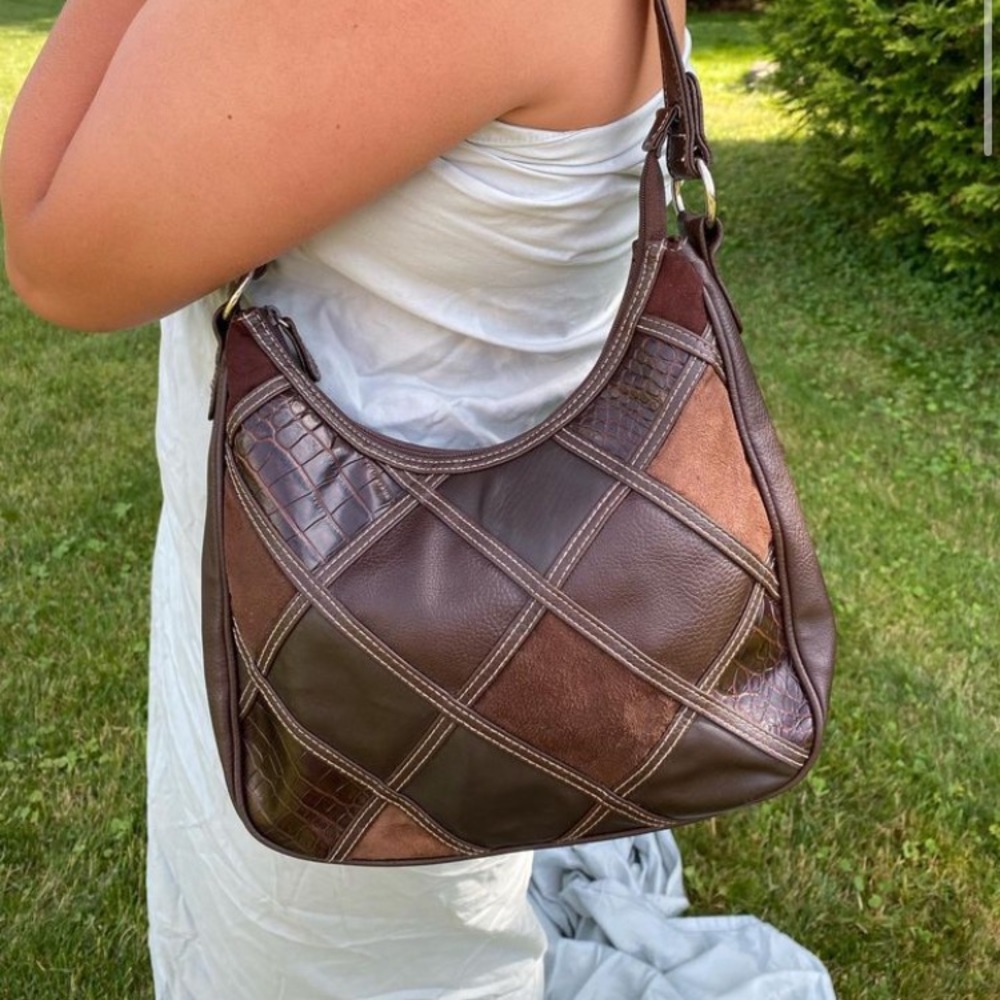 Leather and Suede Messenger bag